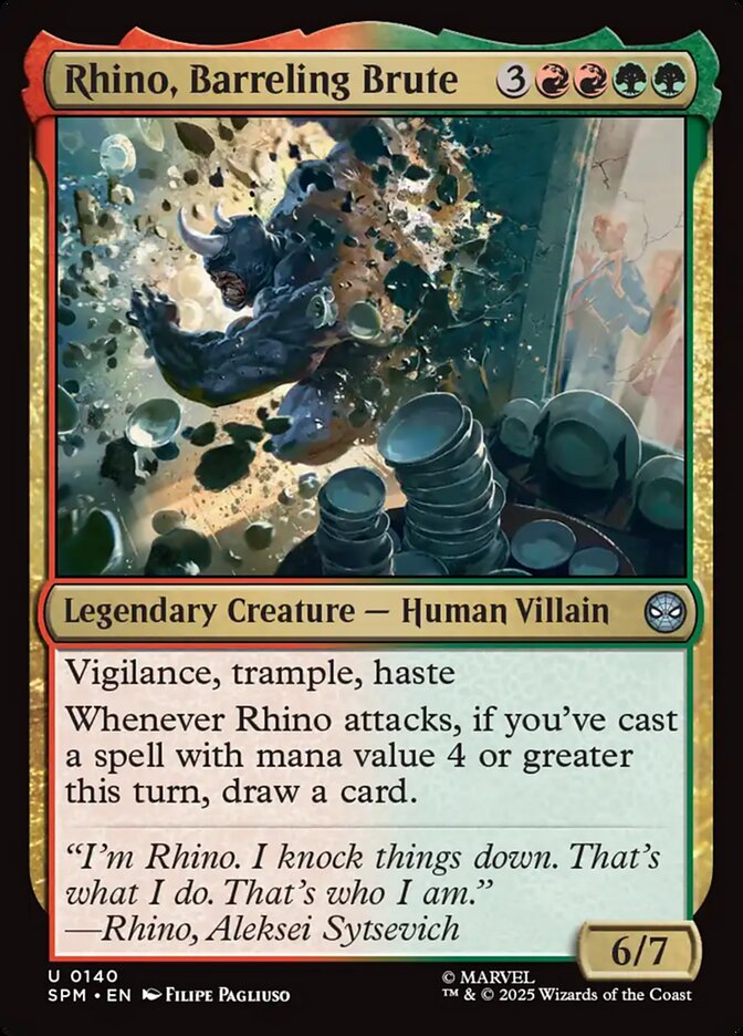 Rhino, Barreling Brute, Marvel'S Spider-Man Card Art