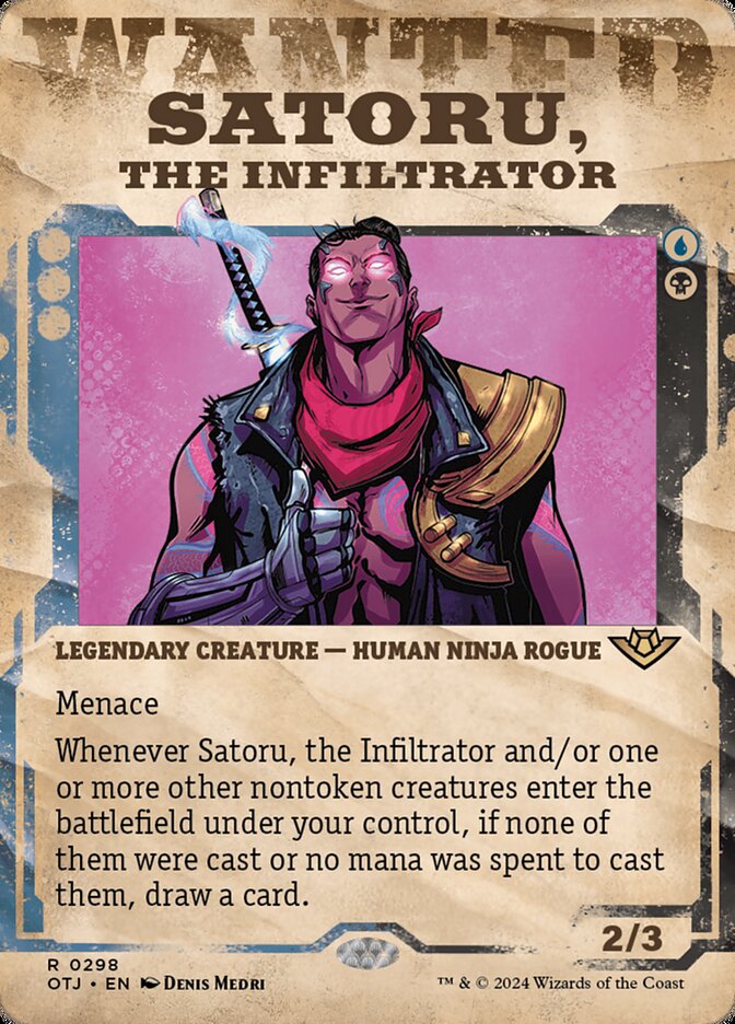 Satoru, the Infiltrator, Outlaws of thunder junction Card Art