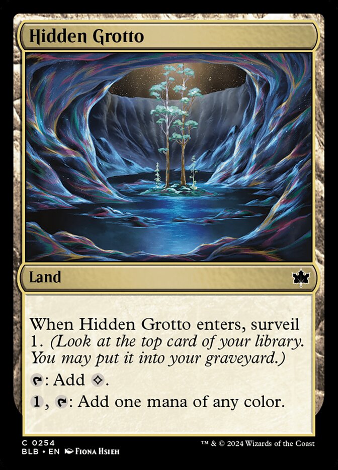 Hidden Grotto, Bloomburrow Card Art