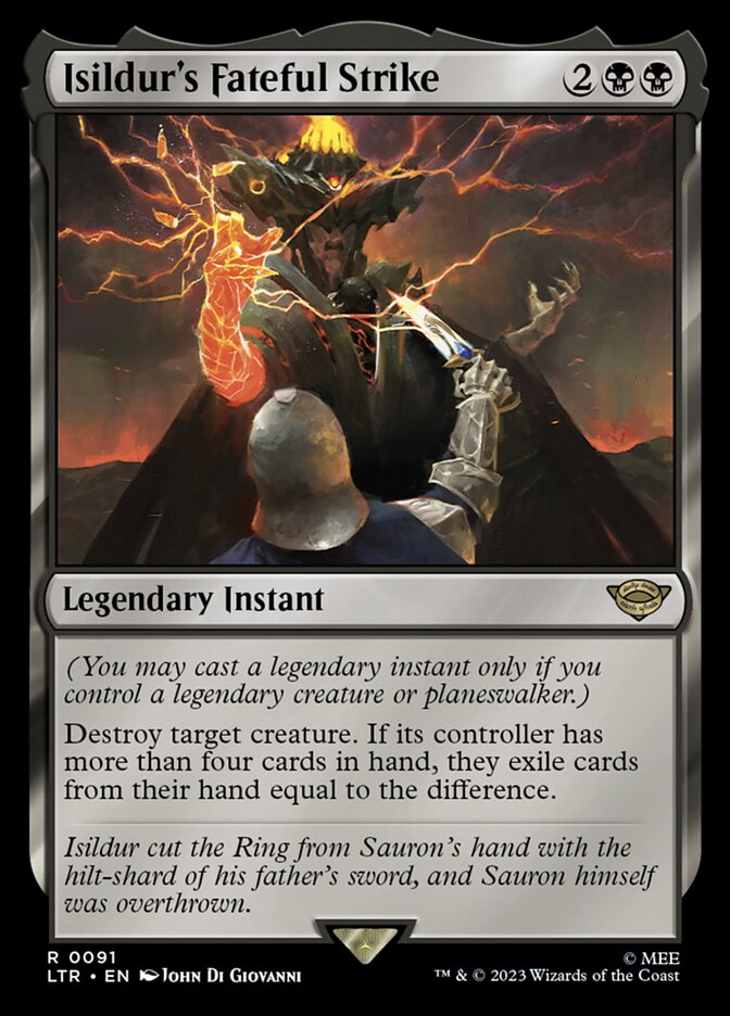 Isildur's Fateful Strike, The lord of the rings: tales of middle-earth Card Art