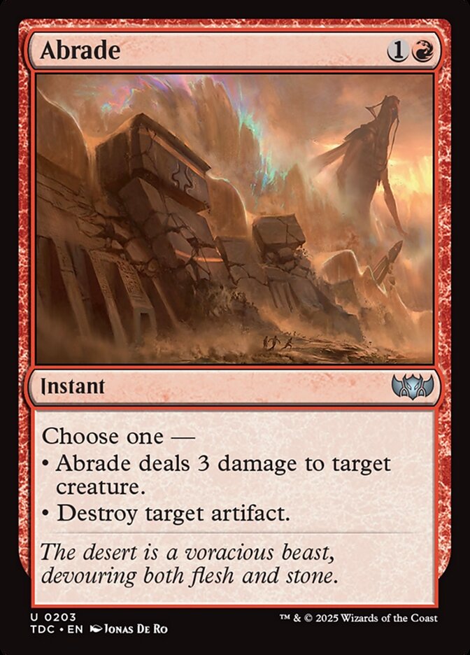 Abrade, Tarkir: Dragonstorm Commander Card Art