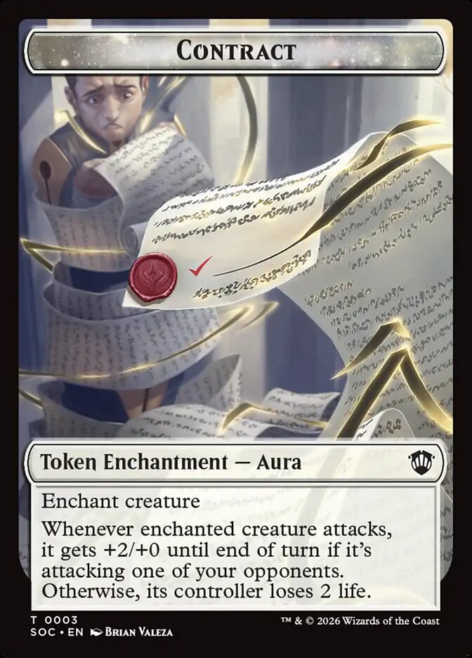 Contract, Secrets Of Strixhaven Commander Tokens Card Art