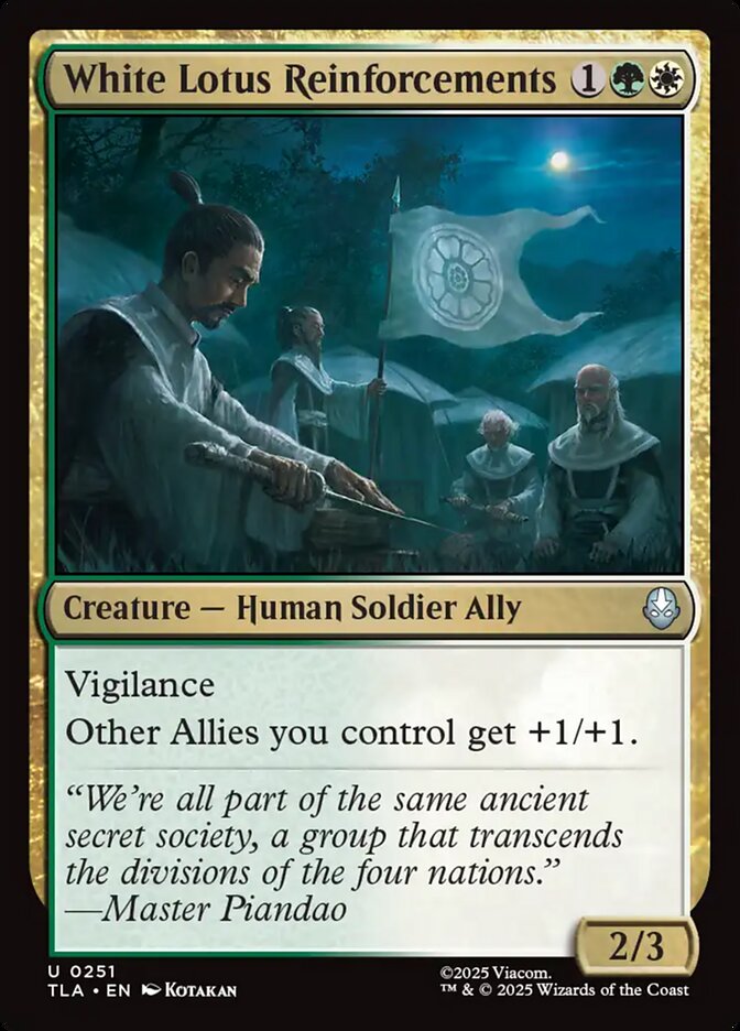 White Lotus Reinforcements, Avatar: The Last Airbender Card Art