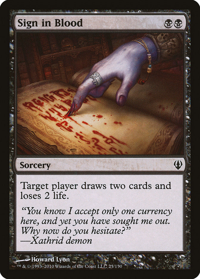 Sign in Blood, Archenemy Card Art