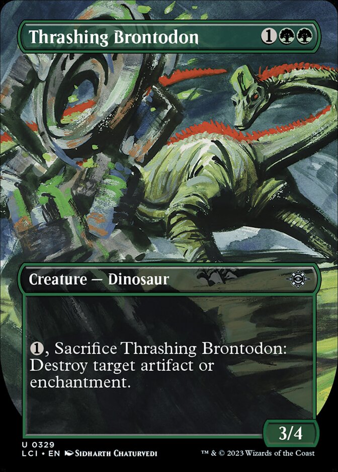 Thrashing Brontodon, The lost caverns of ixalan Card Art