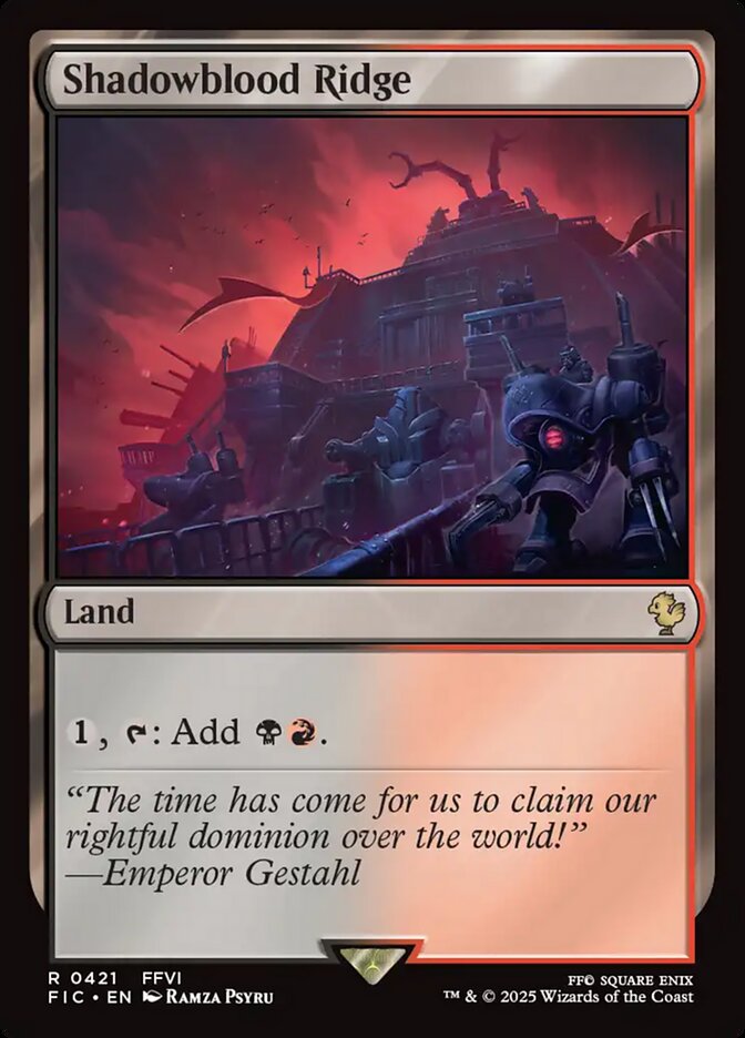 Shadowblood Ridge, Final fantasy commander Card Art