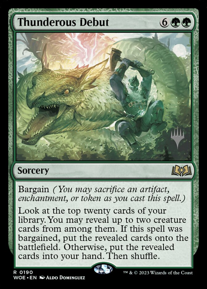 Thunderous Debut, Wilds Of Eldraine Promos Card Art