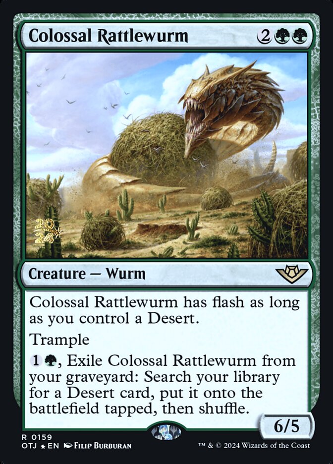 Colossal Rattlewurm, Outlaws of thunder junction promos Card Art