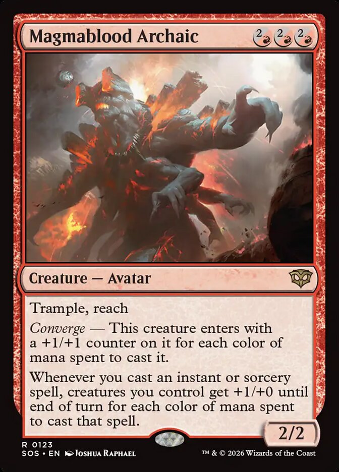 Magmablood Archaic, Secrets Of Strixhaven Card Art