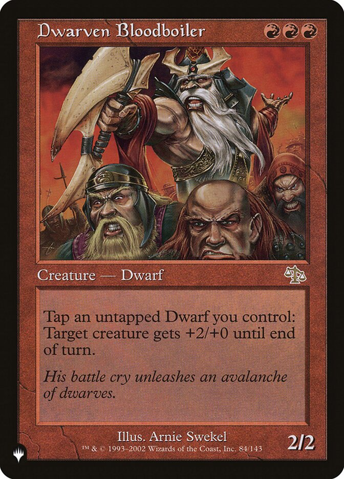 Dwarven Bloodboiler, The List Card Art
