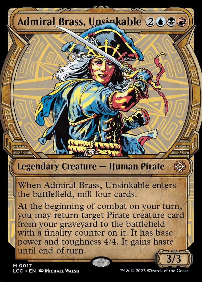 Admiral Brass, Unsinkable, The Lost Caverns Of Ixalan Commander Card Art