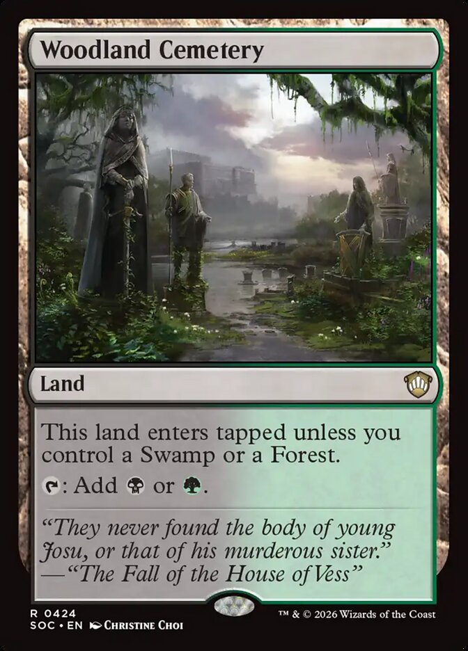 Woodland Cemetery, Secrets Of Strixhaven Commander Card Art