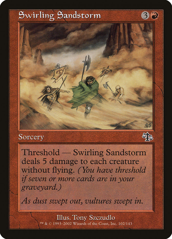 Swirling Sandstorm, Judgment Card Art