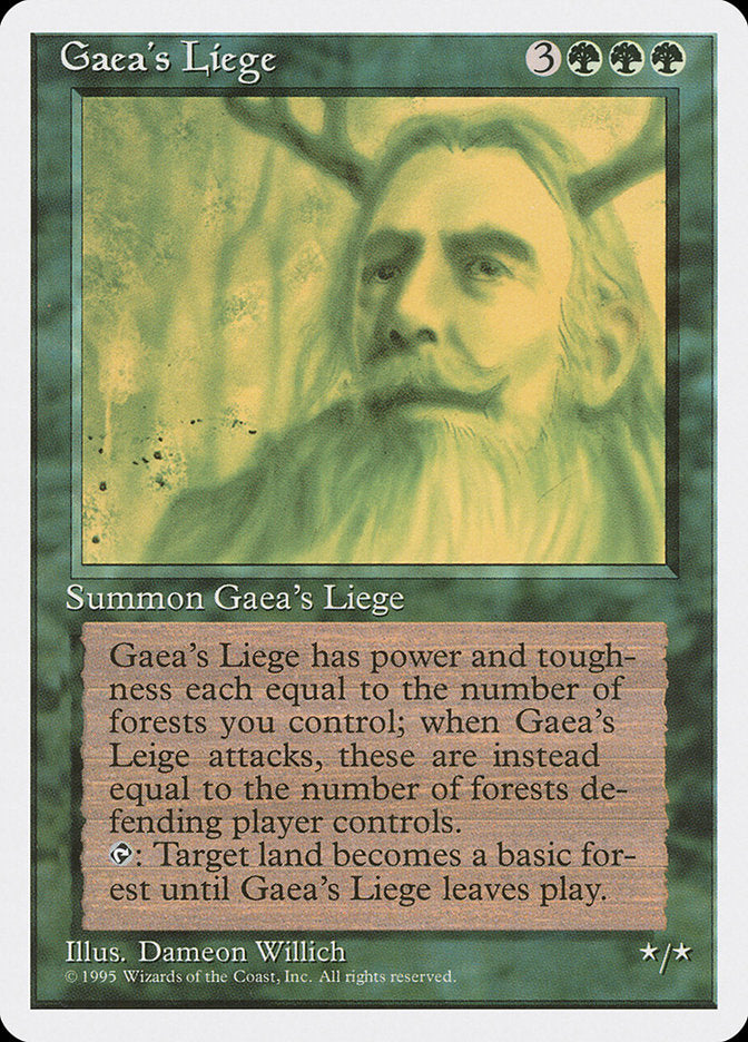 Gaea's Liege, Fourth edition Card Art
