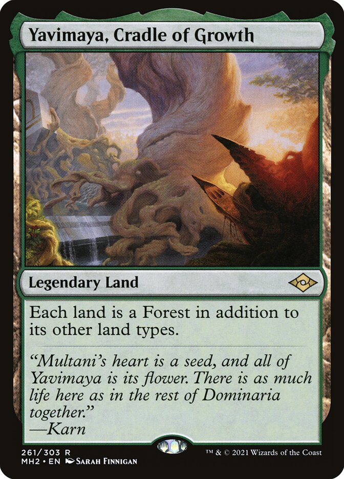 Yavimaya, Cradle of Growth, Modern horizons 2 Card Art