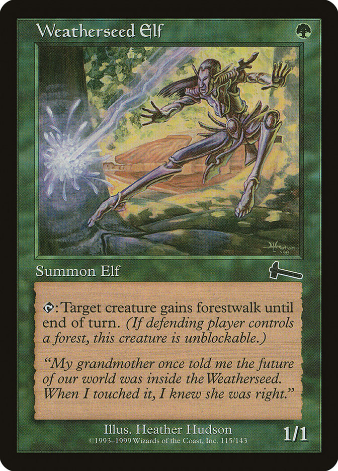 Weatherseed Elf, Urza's legacy Card Art