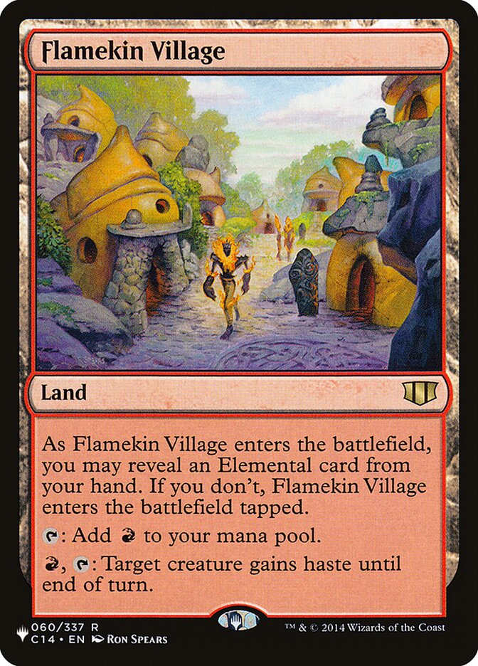 Flamekin Village, The List Card Art