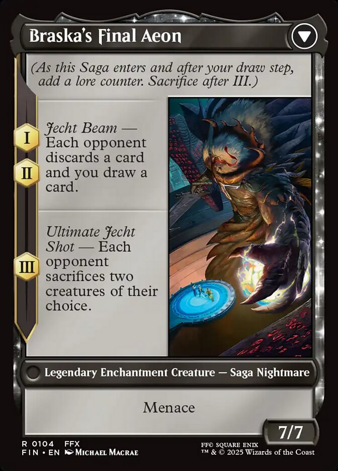 Jecht, Reluctant Guardian // Braska's Final Aeon, Final fantasy Card Art