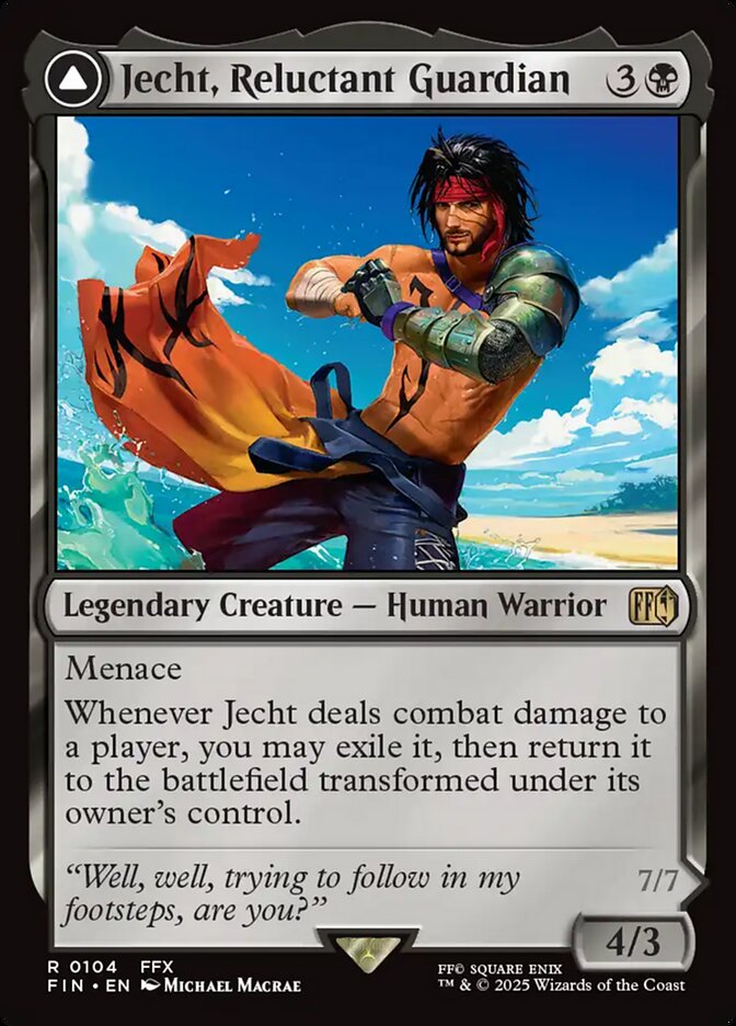 Jecht, Reluctant Guardian // Braska's Final Aeon, Final fantasy Card Art