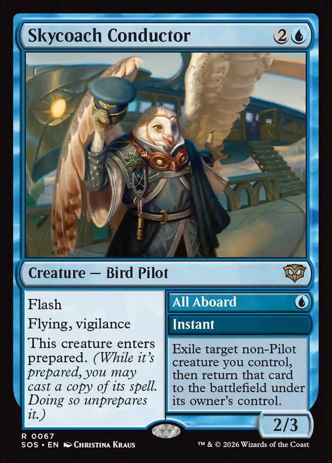 Skycoach Conductor // All Aboard, Secrets Of Strixhaven Card Art
