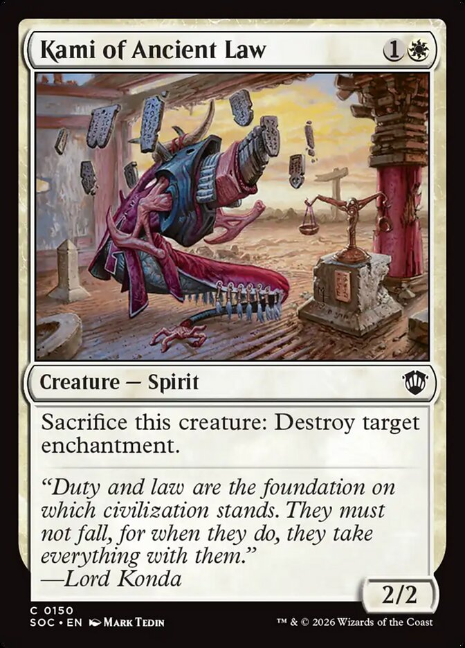 Kami of Ancient Law, Secrets Of Strixhaven Commander Card Art