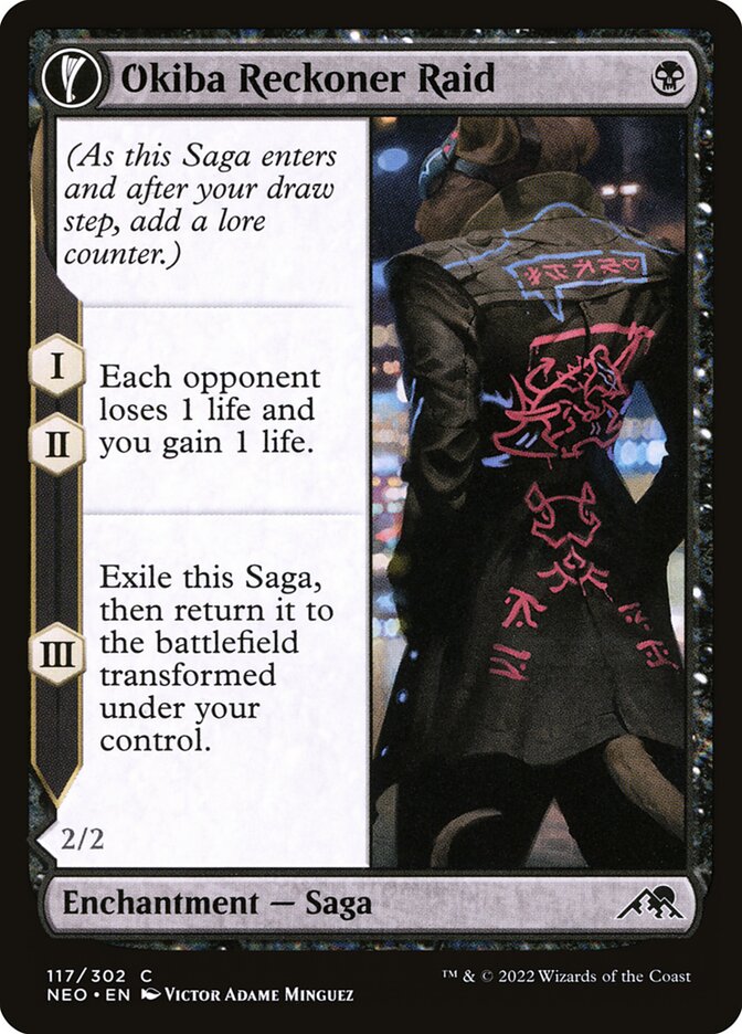 Okiba Reckoner Raid // Nezumi Road Captain, Kamigawa: Neon Dynasty Card Art