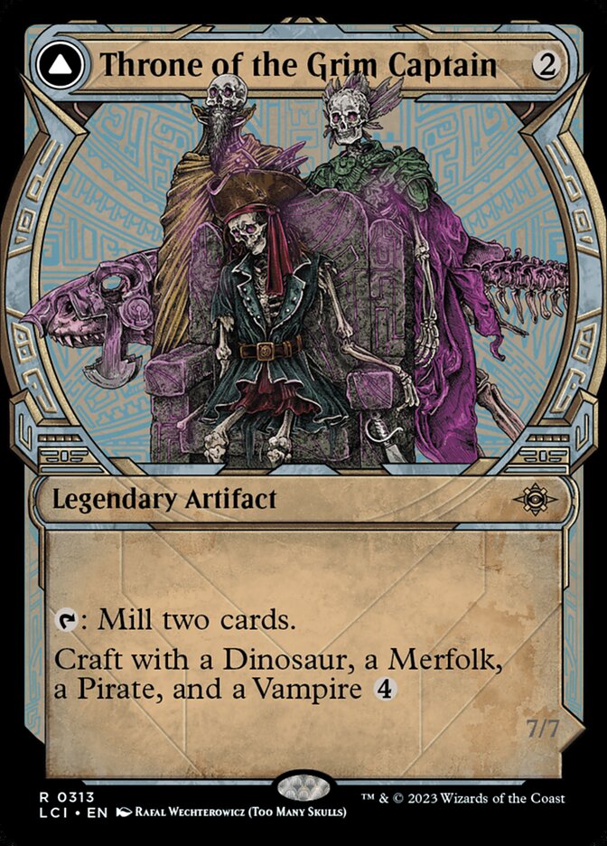 Throne of the Grim Captain // The Grim Captain, The lost caverns of ixalan Card Art
