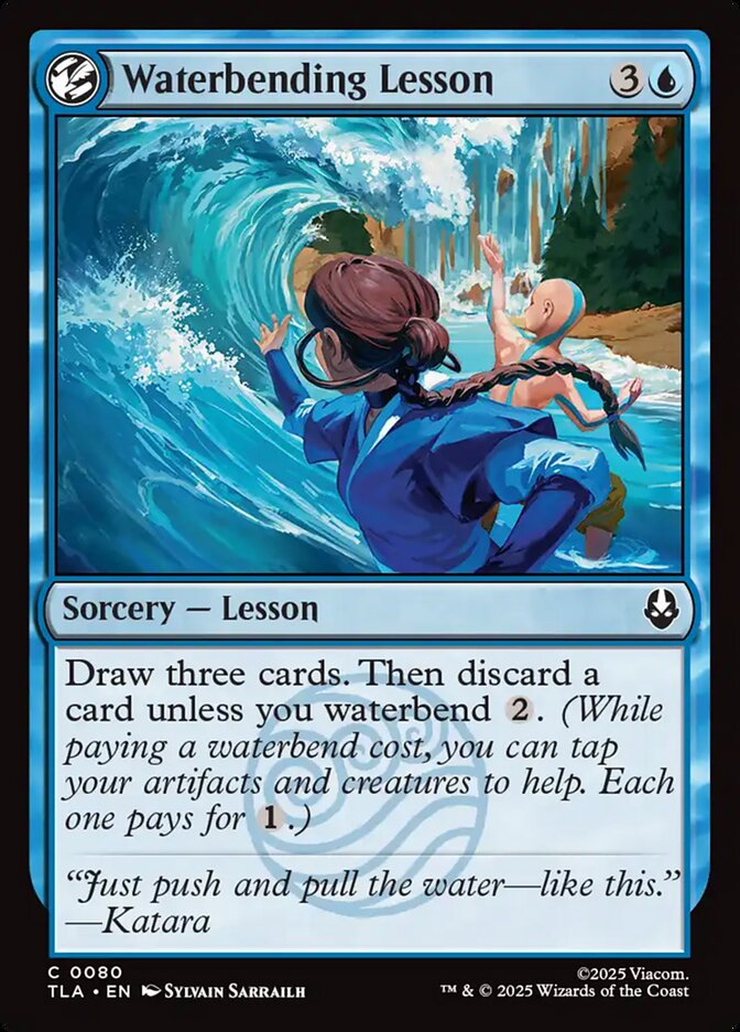 Waterbending Lesson, Avatar: The Last Airbender Card Art