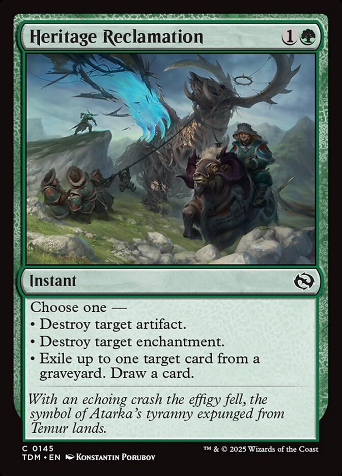 Heritage Reclamation, Tarkir: dragonstorm Card Art