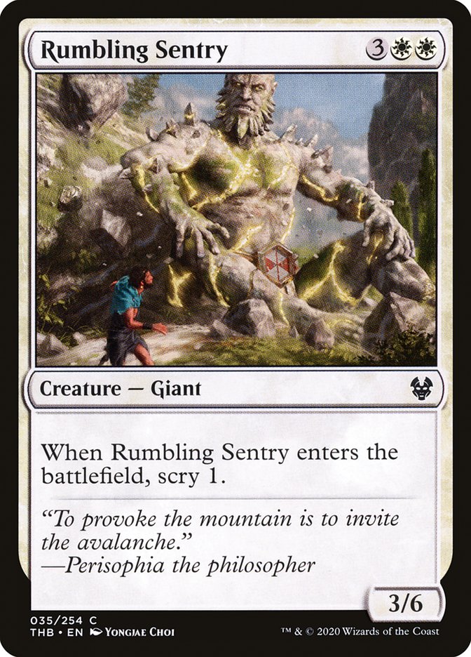Rumbling Sentry, Theros beyond death Card Art