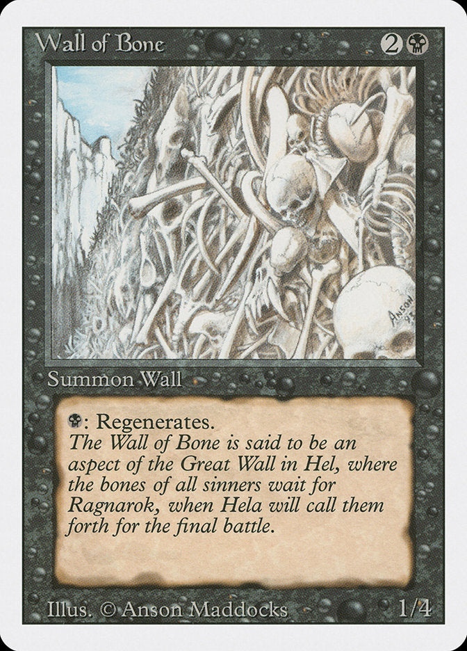 Wall of Bone, Revised edition Card Art