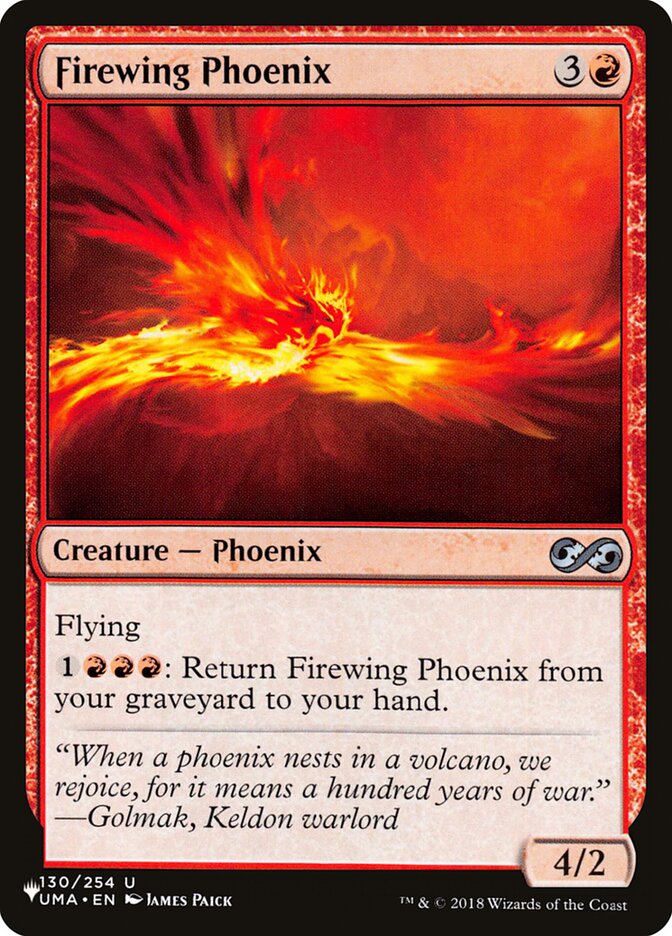 Firewing Phoenix, The List Card Art