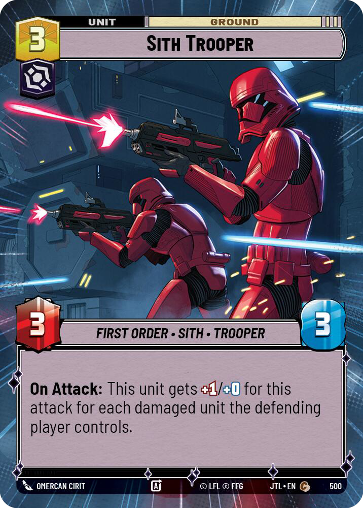Sith Trooper, Jump to Lightspeed Card Art