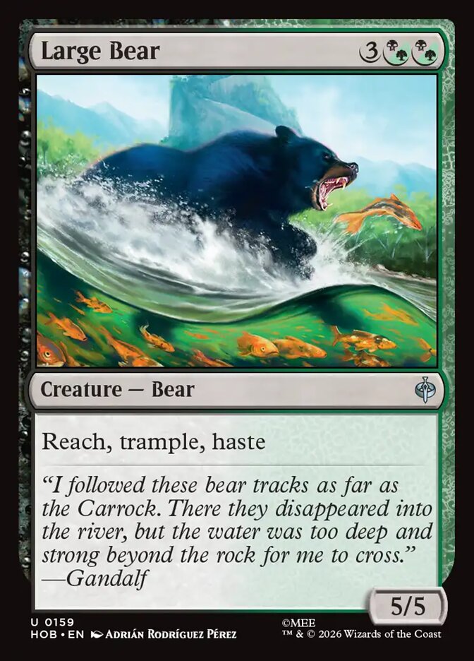 Large Bear, The Hobbit Card Art