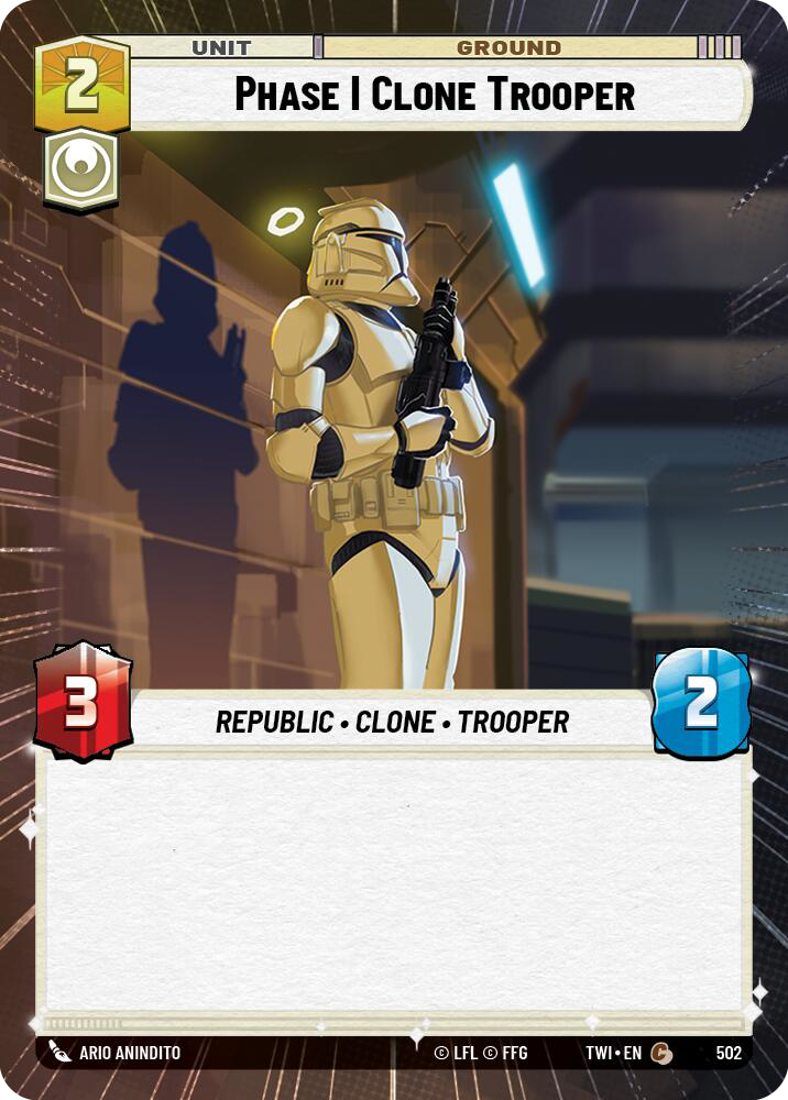 Phase I Clone Trooper, Twilight of the Republic Card Art
