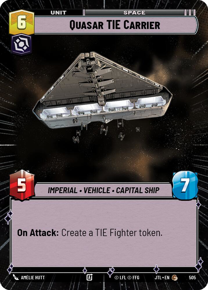 Quasar TIE Carrier, Jump to Lightspeed Card Art