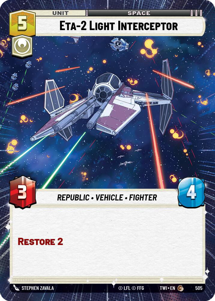 Eta-2 Light Interceptor, Twilight of the Republic Card Art