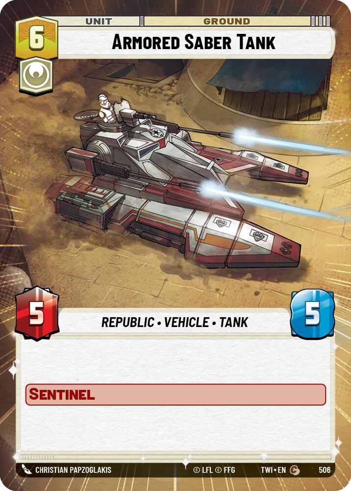 Armored Saber Tank, Twilight of the Republic Card Art