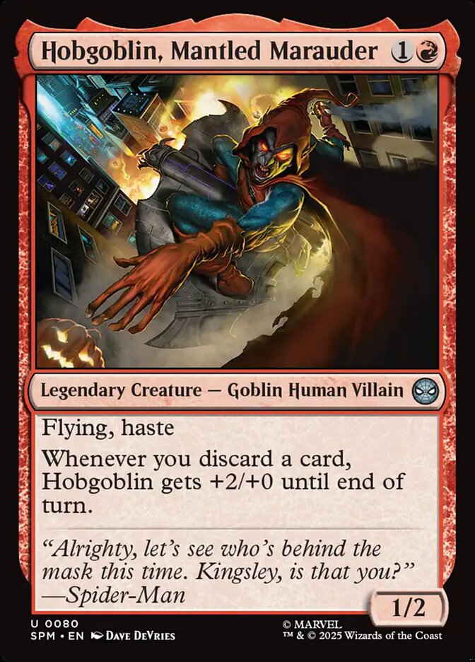 Hobgoblin, Mantled Marauder, Marvel'S Spider-Man Card Art