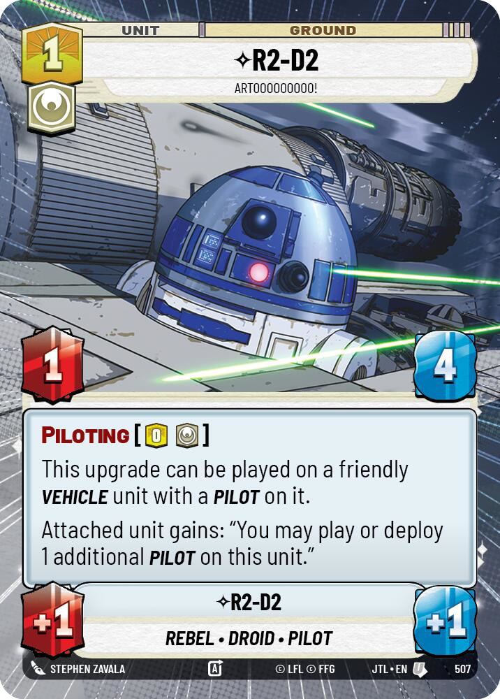 R2-D2, Artooooooooo!, Jump to Lightspeed Card Art