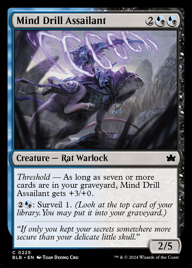 Mind Drill Assailant, Bloomburrow Card Art