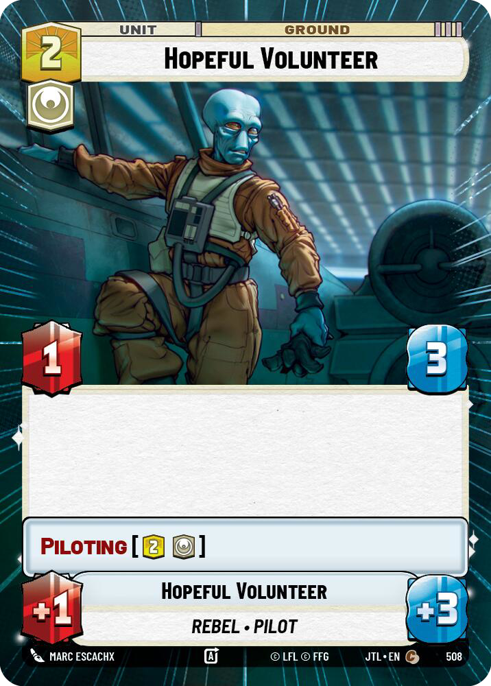 Hopeful Volunteer, Jump to Lightspeed Card Art