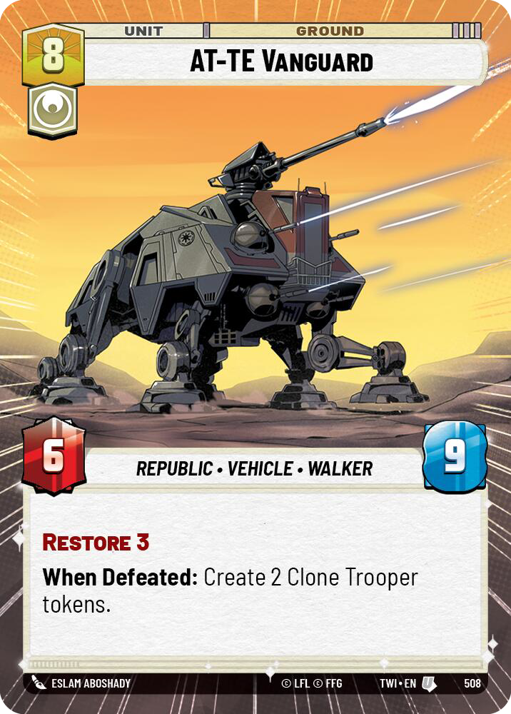 AT-TE Vanguard, Twilight of the Republic Card Art