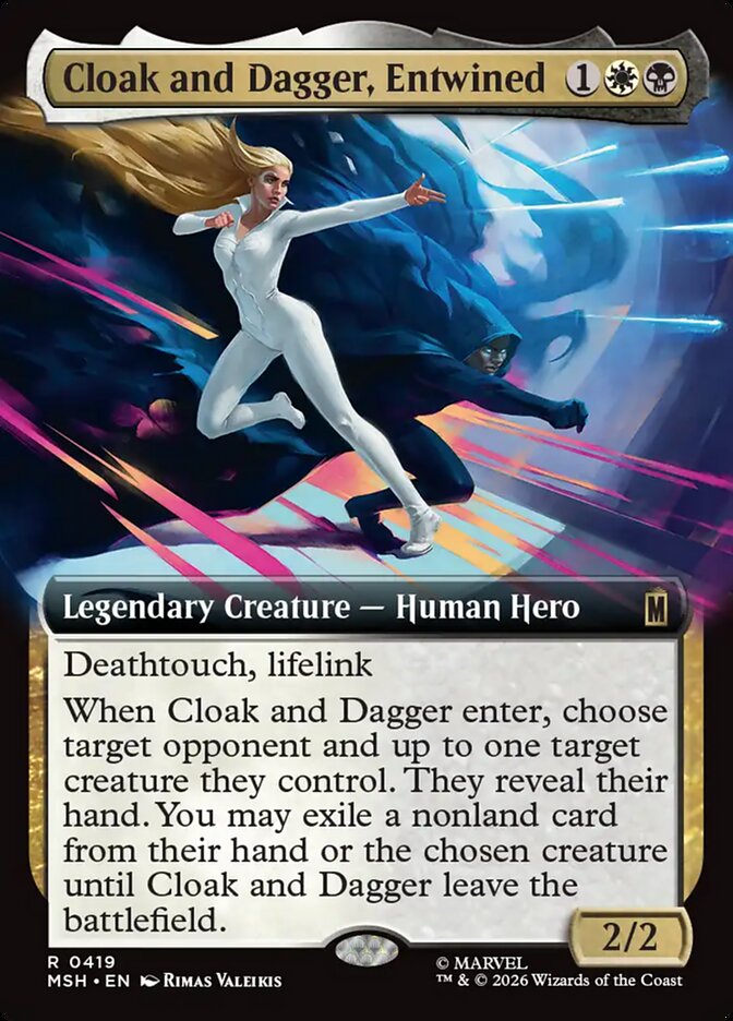 Cloak and Dagger, Entwined, Marvel Super Heroes Card Art
