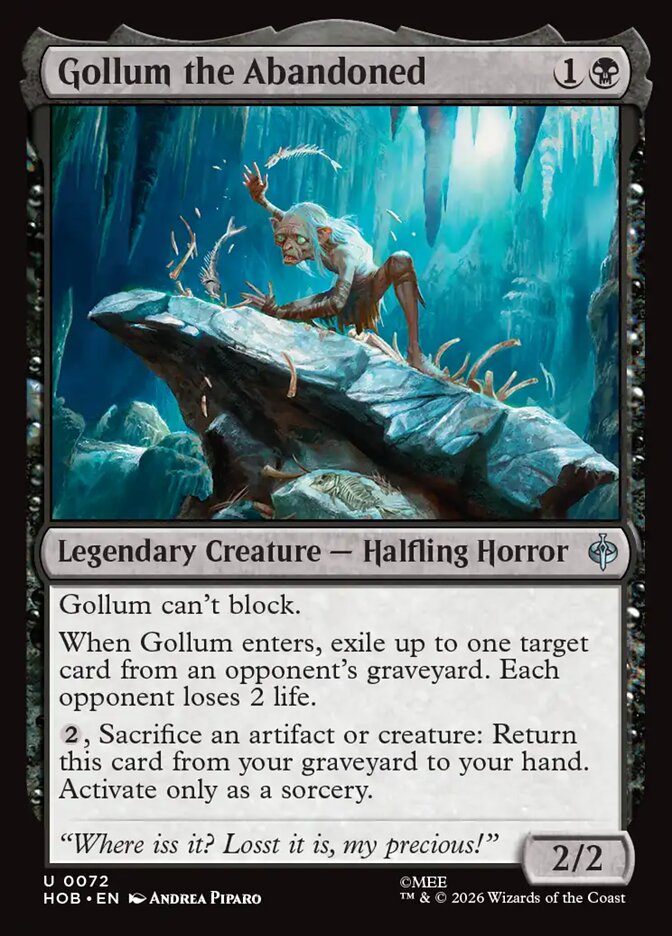 Gollum the Abandoned, The Hobbit Card Art