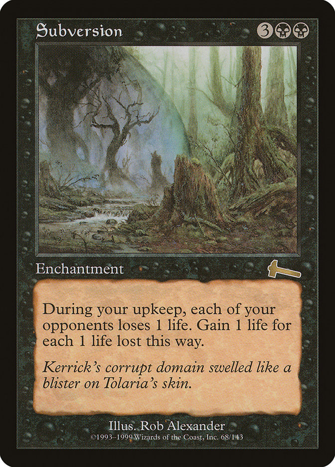 Subversion, Urza's legacy Card Art