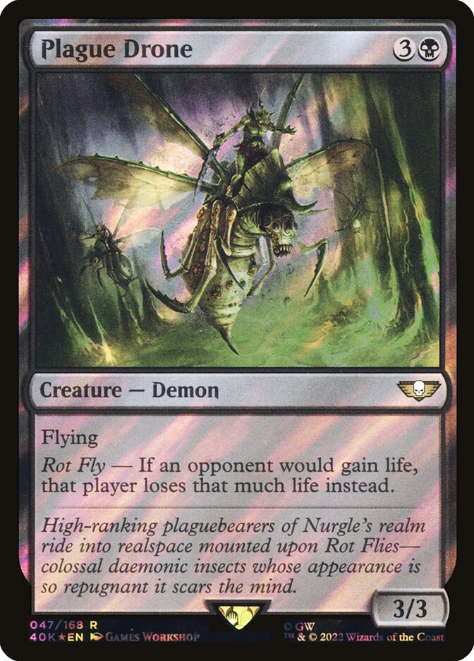 Plague Drone, Warhammer 40,000 Commander Card Art