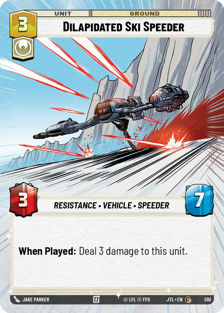 Dilapidated Ski Speeder, Jump to Lightspeed Card Art
