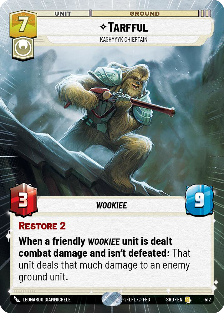 Tarfful, Kashyyyk Chieftain, Shadows of the Galaxy Card Art
