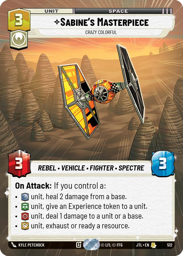 Sabine's Masterpiece, Crazy Colorful, Jump to Lightspeed Card Art